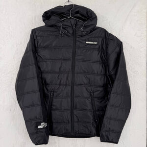 Cleveland Cavaliers Members Only Puffer Jacket Black Hooded NBA Basketball Small